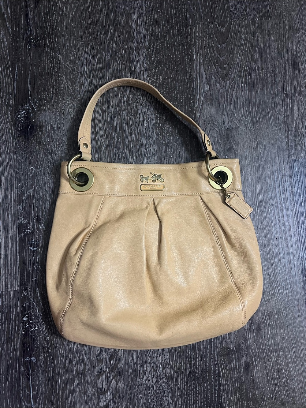 Coach Tan Leather Madison Hobo Bag